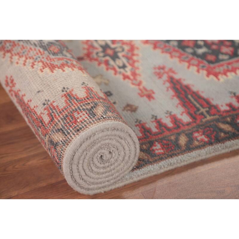 Kazak Oriental Runner Rug Handmade Geometric Wool Carpet - 2'7"x 9'11"