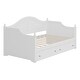 preview thumbnail 7 of 6, White Wooden Twin Size Sofa Bed Daybed with 2 Storage Drawer