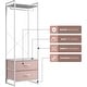 preview thumbnail 3 of 3, Clothing Rack with 2 Drawers - Tall Closet Stand Dresser for Bedroom