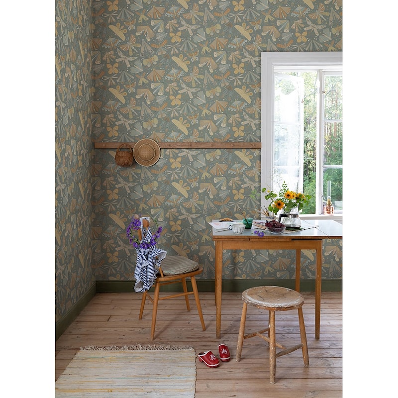 A-Street Prints Flyga Apricot Bonanza Wallpaper