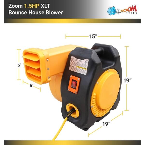 dimension image slide 1 of 4, Zoom Blowers XLT Inflatable Bounce House Blower, Commercial
