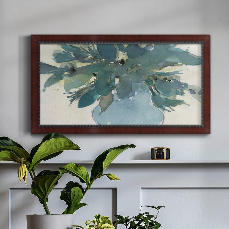 Blue Vintage Charm I Premium Framed Canvas- Ready to Hang