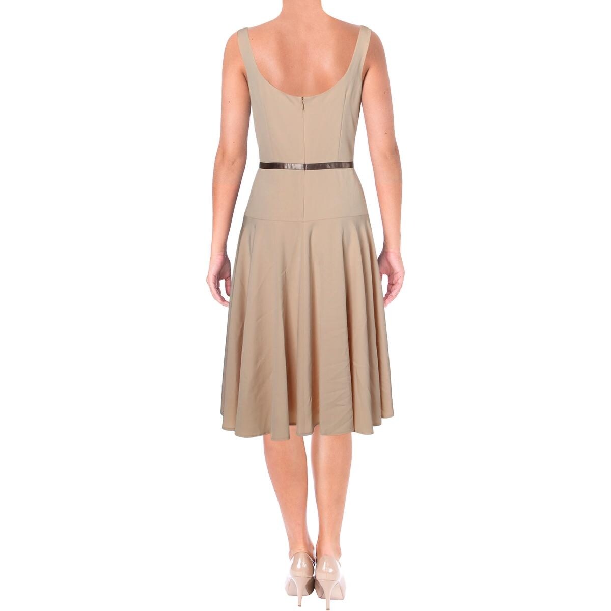 Shop Kay Unger Womens Midi Dress Sleeveless A Line Overstock