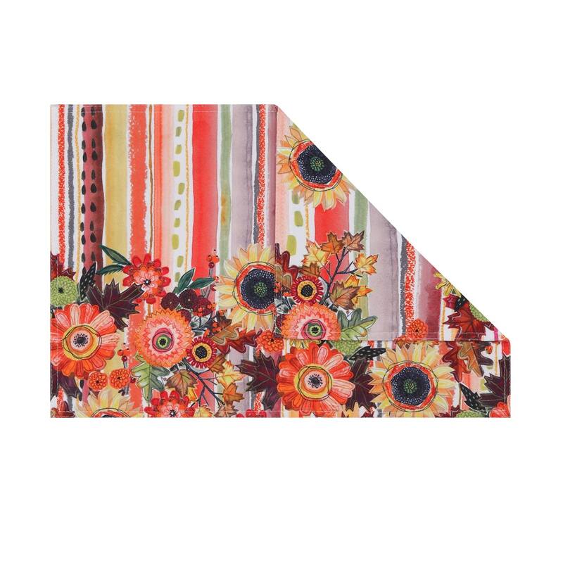 Laural Home Harvest Snippets Placemat Set of 4 - 13" x 19"