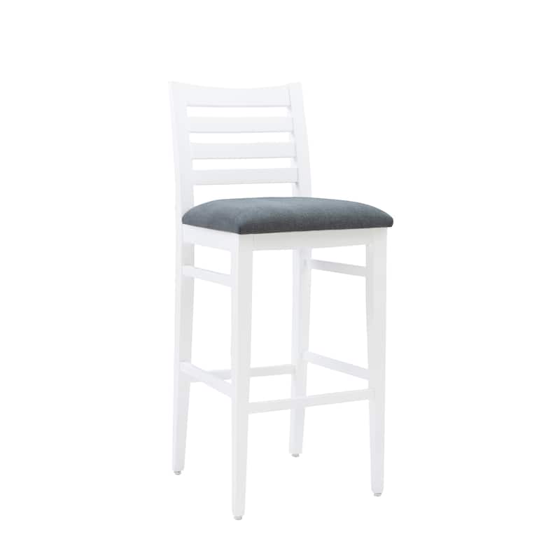 Hetrick White Beechwood 30-Inch Bar Stool (Set of 2)