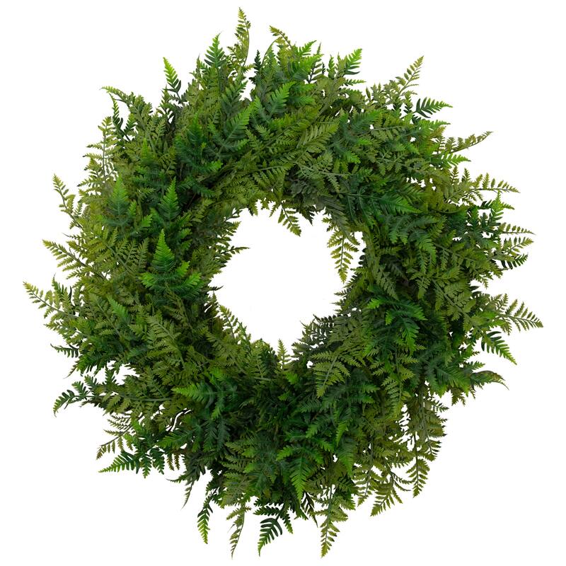 Fern Artificial Spring Twig Wreath - 28"