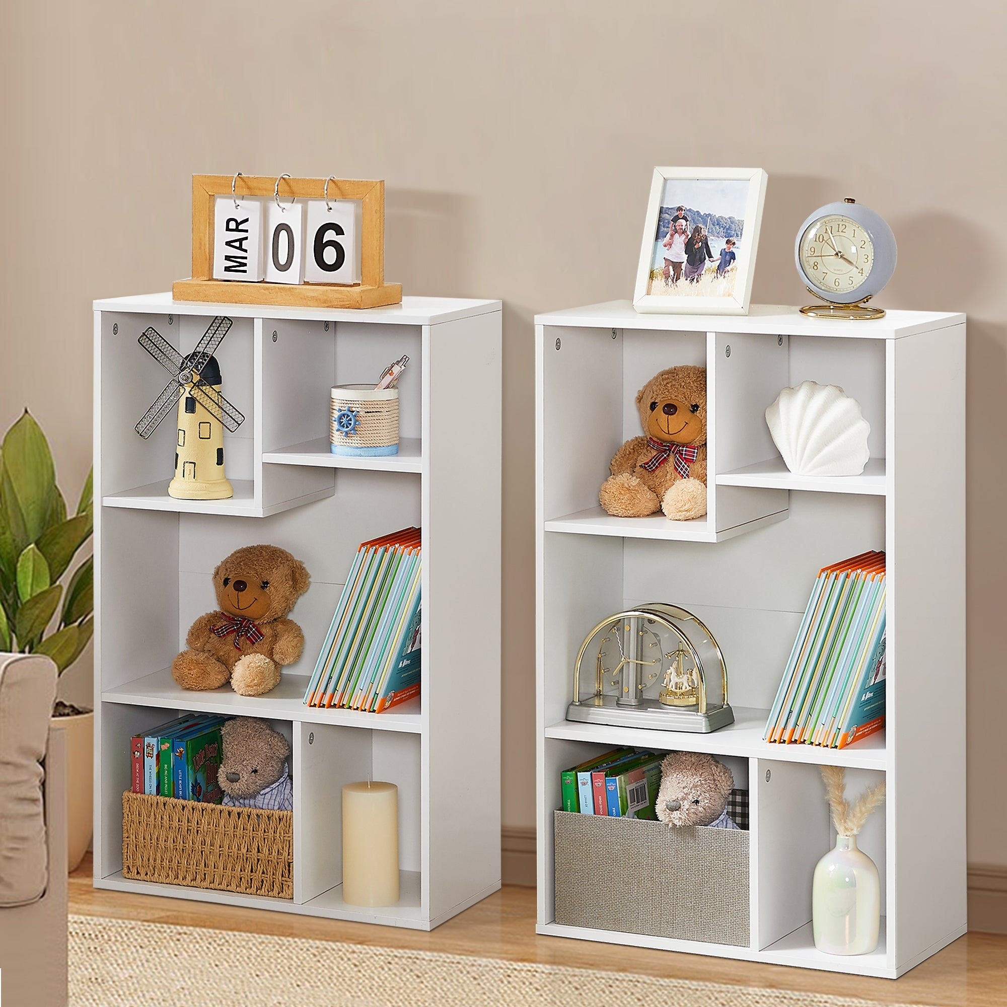 Tall bookcase outlet on wheels