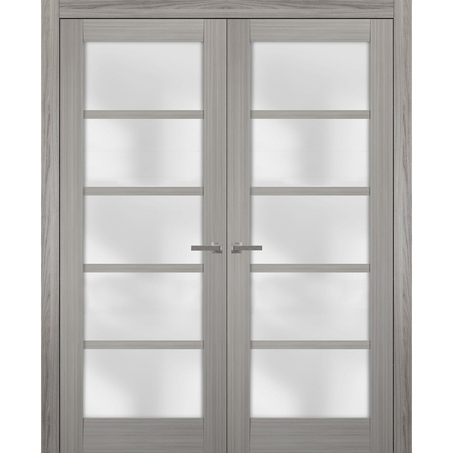 SartoDoors Quadro 4002 | Interior French Doors Double French Door | Solid Wood w/ Glass | 36x80, Custom Bedroom Door Pantry Door