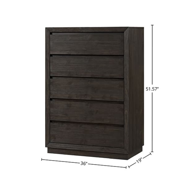 dimension image slide 1 of 2, Bello 5-Drawer Pine Chest