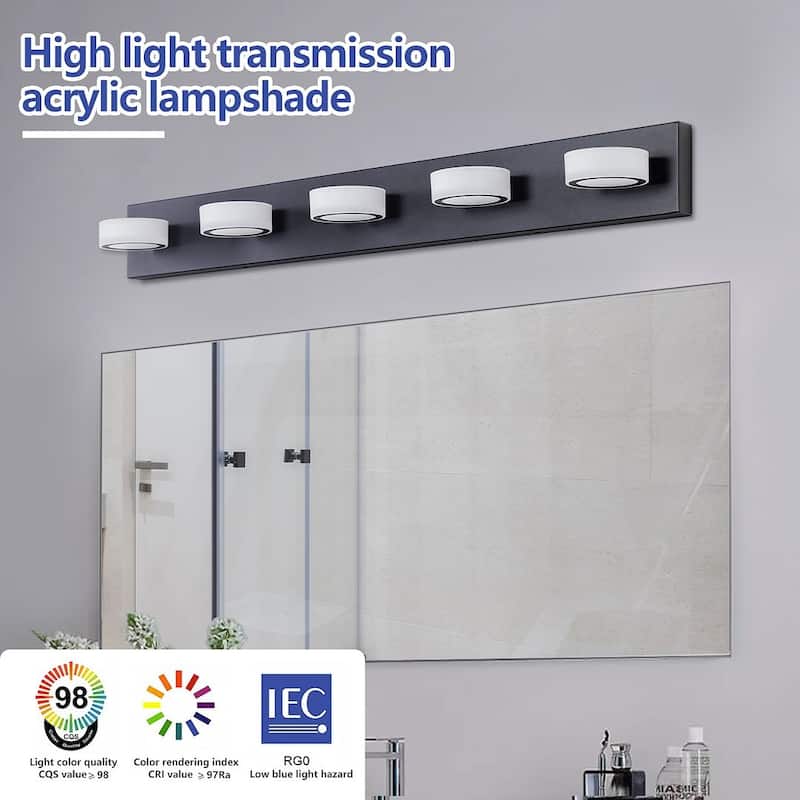 Black Modern LED Vanity Lights Bathroom Light Fixture