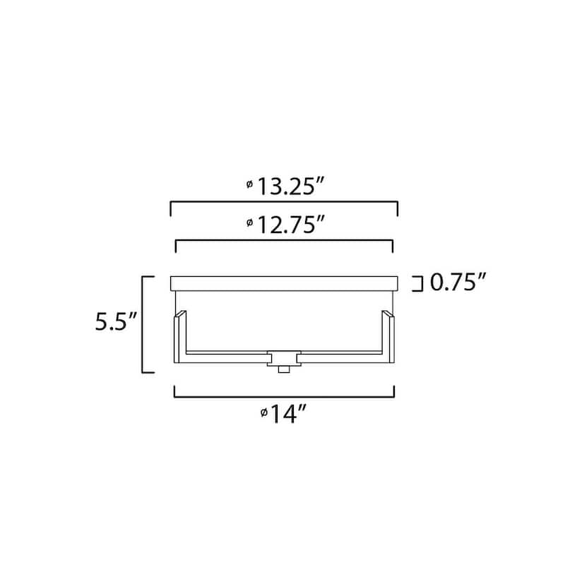 Maxim 21280 Dart 3 Light 14" Wide Flush Mount Drum Ceiling Fixture