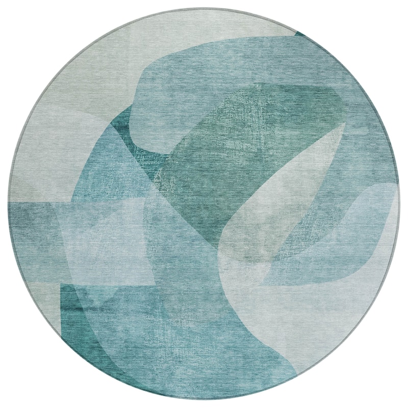 HomeRoots Abstract Transitional Rectangle Outdoor Rug