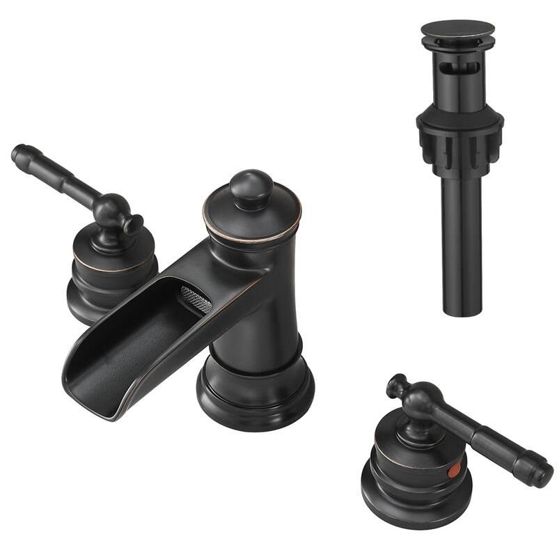Bathroom Faucets for Sink 3 Hole ORB 8 inch Widespread Sink Faucet