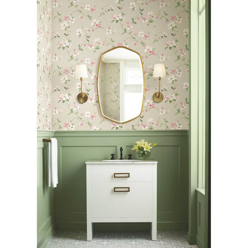 York Wallcoverings Dogwood Taupe Wallpaper