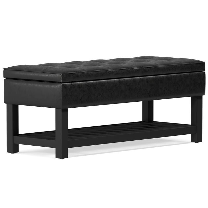 WYNDENHALL Essex 44 inch Wide Transitional Rectangle Ottoman Bench