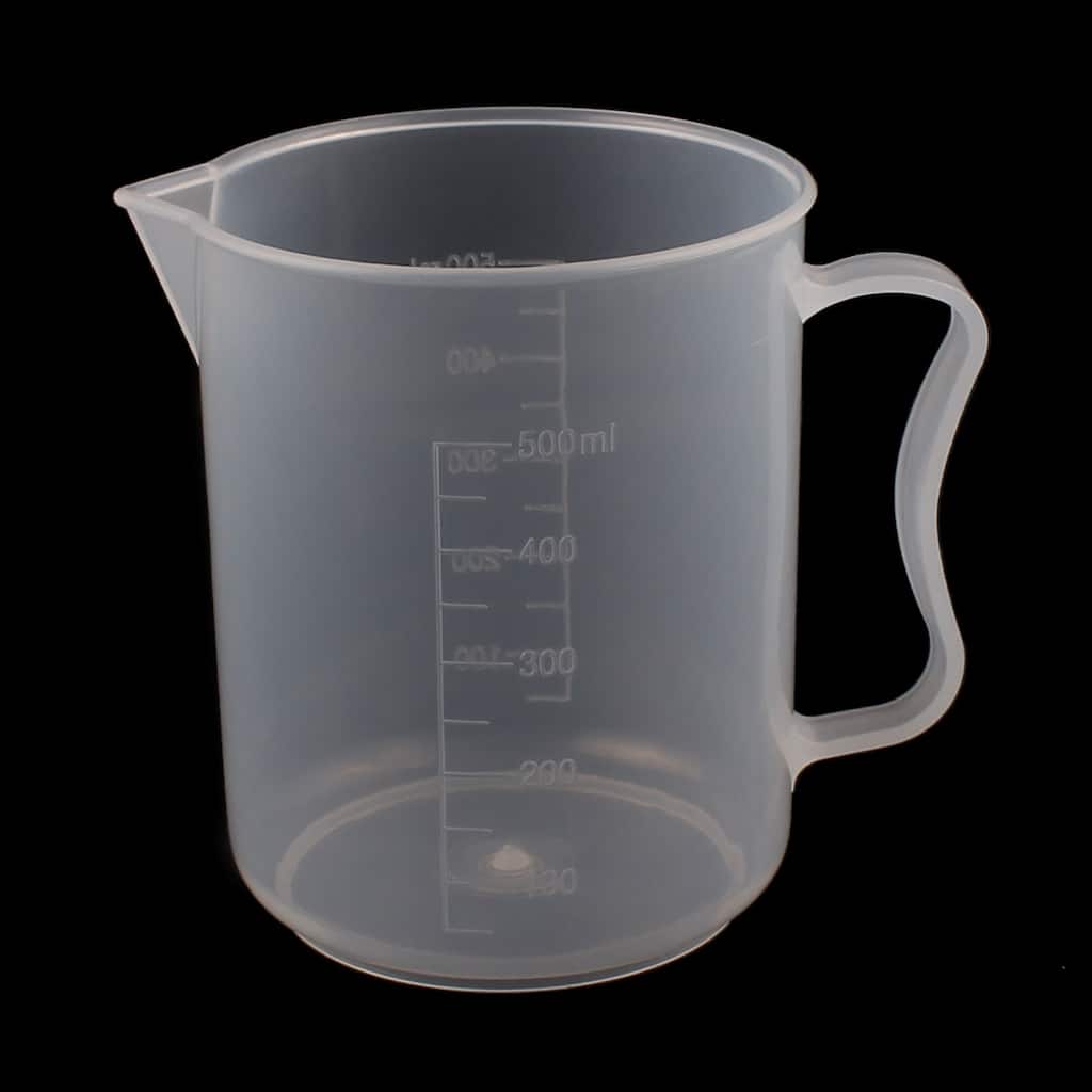 Kitchen Labotary 500mL Plastic Measuring Cup Jug Pour Spout Container - Clear
