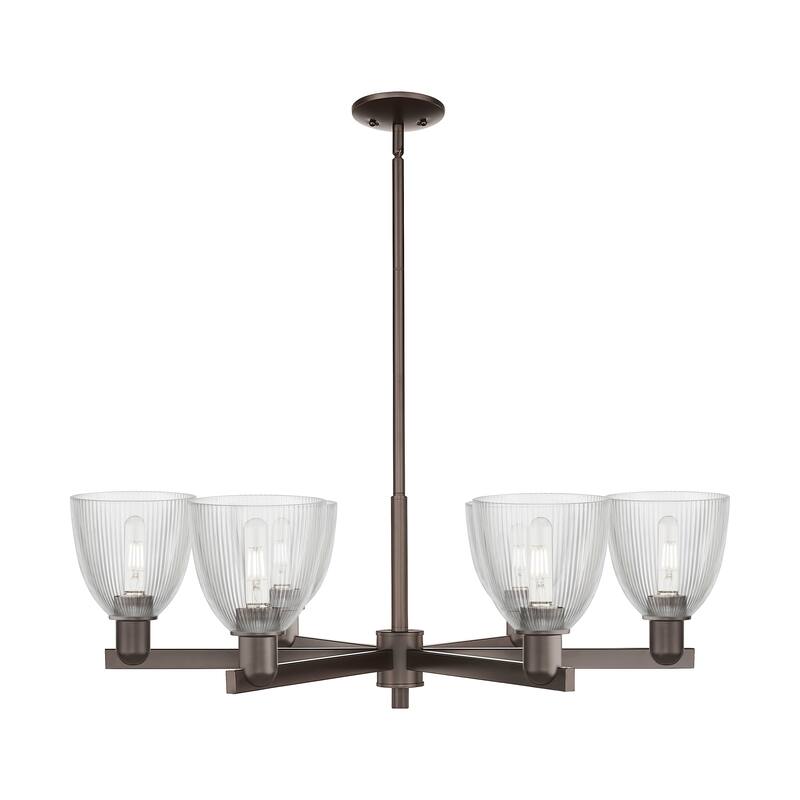 Innovations Lighting Endless Possibilities Arcadia - Castile - 6 Light 36" Stem Hung Chandelier - Clear/Oil Rubbed Bronze