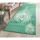 preview thumbnail 14 of 60, SAFAVIEH Handmade Soho Simi Peacock Feather N.Z. Wool Rug 2'6" x 8' Runner - Teal/Ivory - Runner
