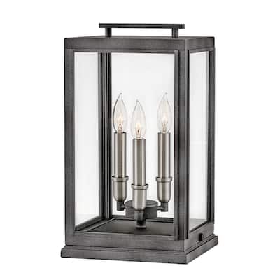 Hinkley Lighting Sutcliffe 12v 10.5w 3 Light 18" Tall Pier Mount Post