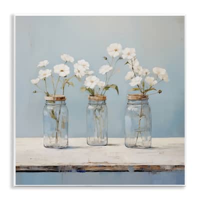 Stupell Country Jar Bouquet Trio Wall Plaque Art Design By Arlington Prints
