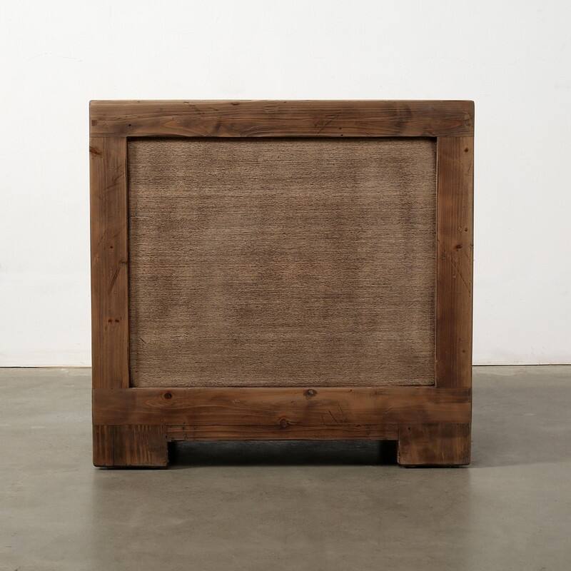 Capri Nightstand with 4 Drawers Weathered Natural Pine 28X18X27H