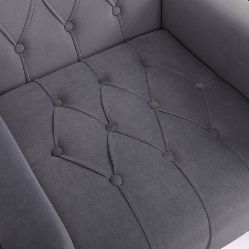 Modern Accent Chair with Ottoman for Living Room