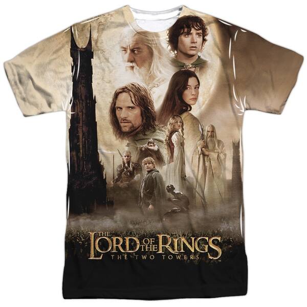 Shop The Lord Of The Rings Towers Poster Mens Sublimation Shirt
