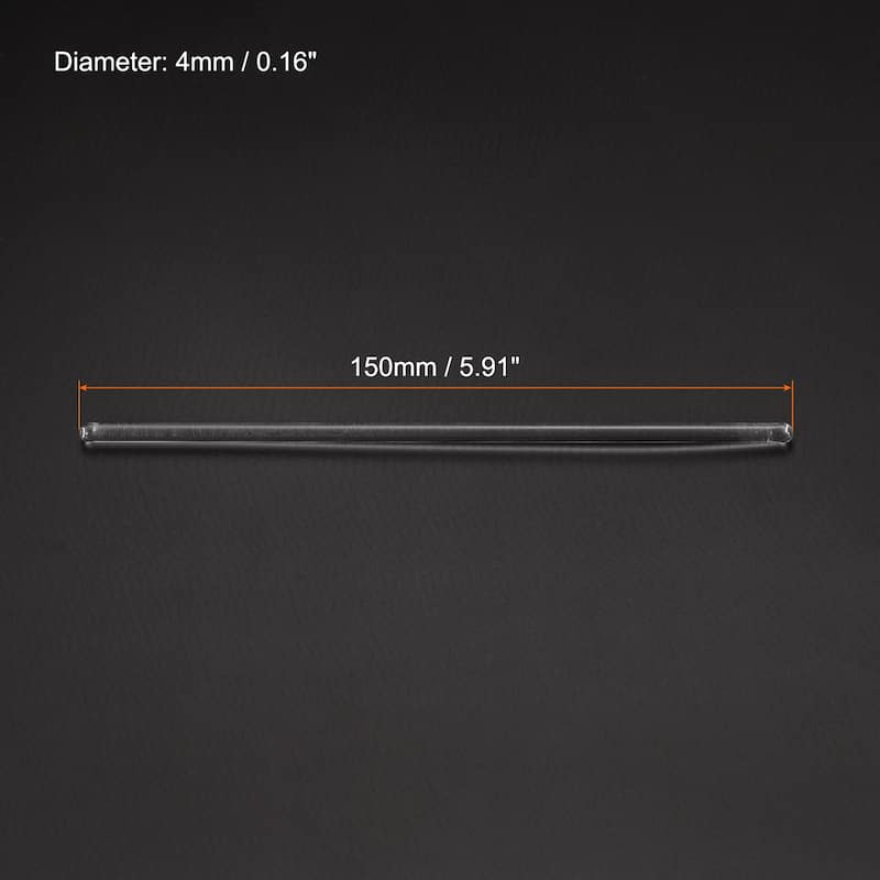3.3 Borosilicate Glass Stick 4mm Dia Stir Rod Mixing Tools 10Pcs - 5.91"