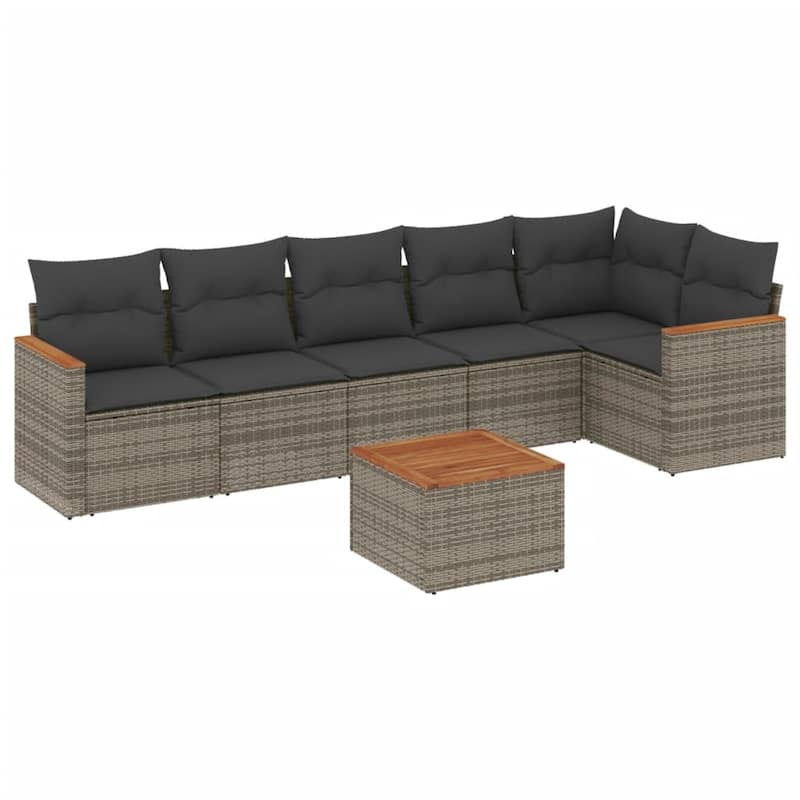 vidaXL Garden Sofa Set Black