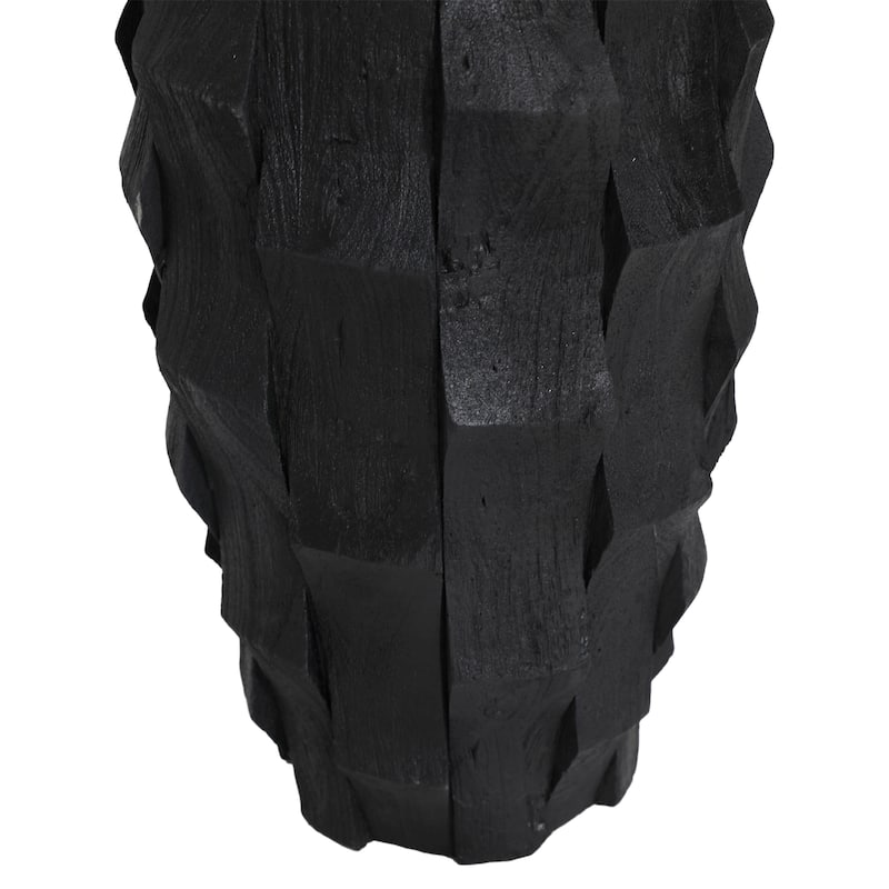 Rex 36" Tall Table Lamp with Wood, Black