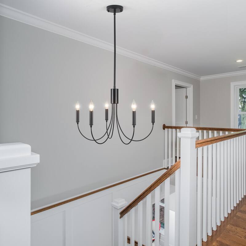 5-Light 23.62 in. Classic Chandelier for Kitchen Living Room