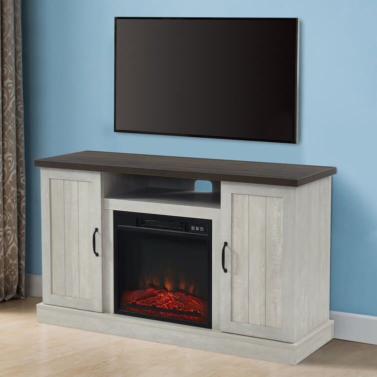 48'' TV Wood Stand Classic Entertainment Center Media Console - White