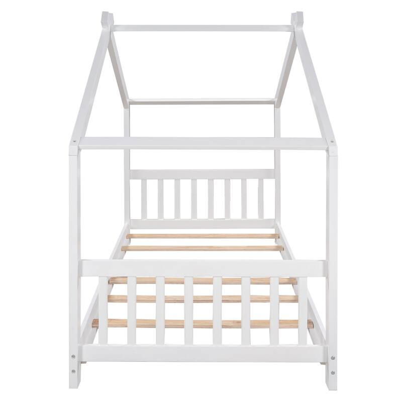 Merax House Twin Platform Bed with Headboard and Footboard