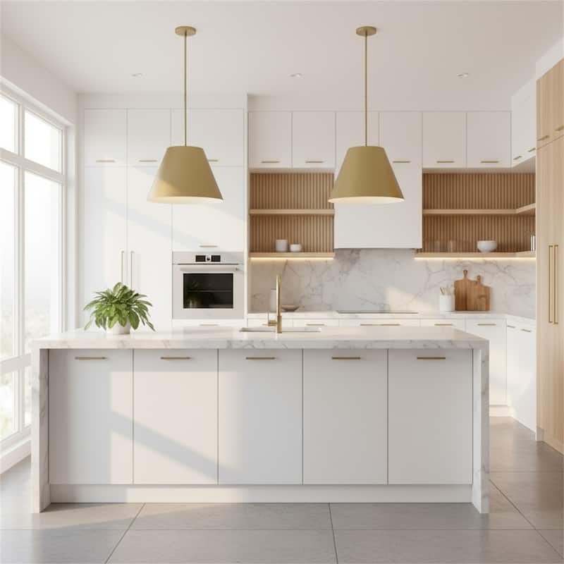 16" Diameter Integrated LED Brass Pendant