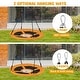 preview thumbnail 17 of 24, 40 Inches Saucer Tree Swing Round with Adjustable Ropes and Carabiners