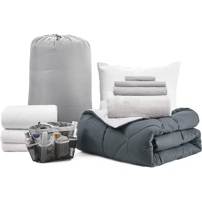 College Freshman Dorm Pack - Twin XL Bedding Kit Plus