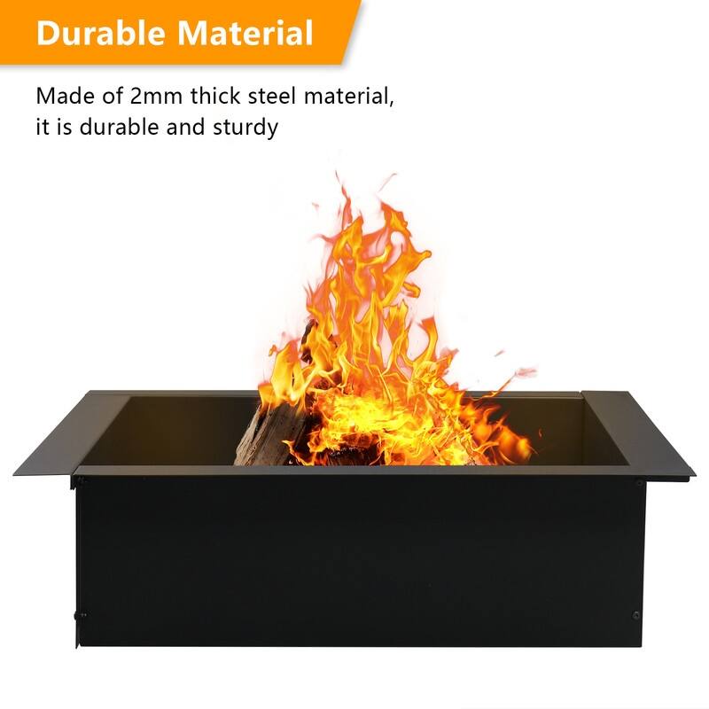 36" Steel Outdoor Wood Burning Fire Ring