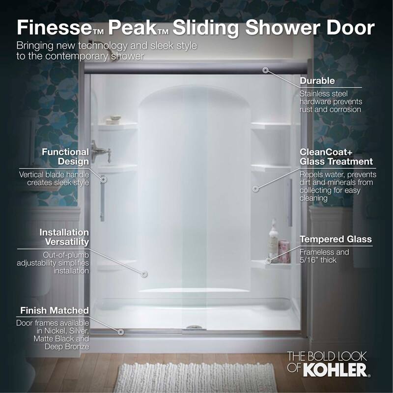 Sterling Finesse 70-1/16" High x 47-5/8" Wide Sliding Framed Shower