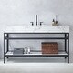 preview thumbnail 45 of 150, Ecija Bath Vanity, Metal Support with Composite Stone Top, no Mirror