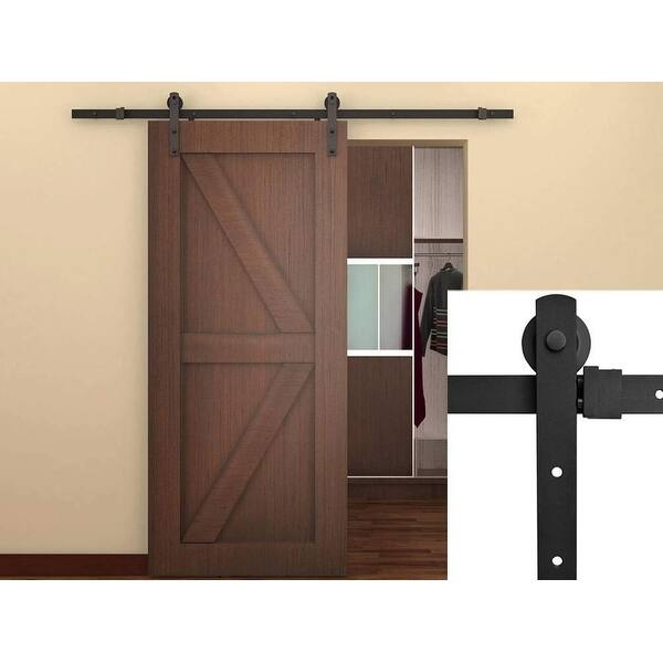 Shop Belleze 8 Ft Sliding Barn Wood Door Track Hardware Kit Rail