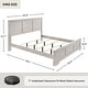preview thumbnail 36 of 48, Roundhill Furniture Maderne 3-Piece Wood Bedroom Set, Panel Bed and Two Nightstands