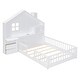 preview thumbnail 6 of 55, Platform Bed with Shelves and a set of Sockets and USB Port White - Full