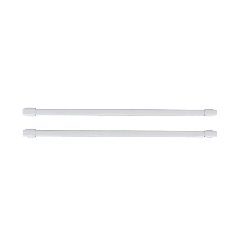 Small Flat Cafe Curtain Rod Adjustable Set of 2