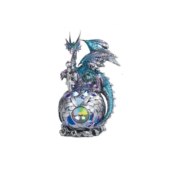 Q Max 6 H Blue And Purple Dragon Globe With Led Globe Statue Fantasy Night Light Decoration Figurine On Sale Overstock 32409257