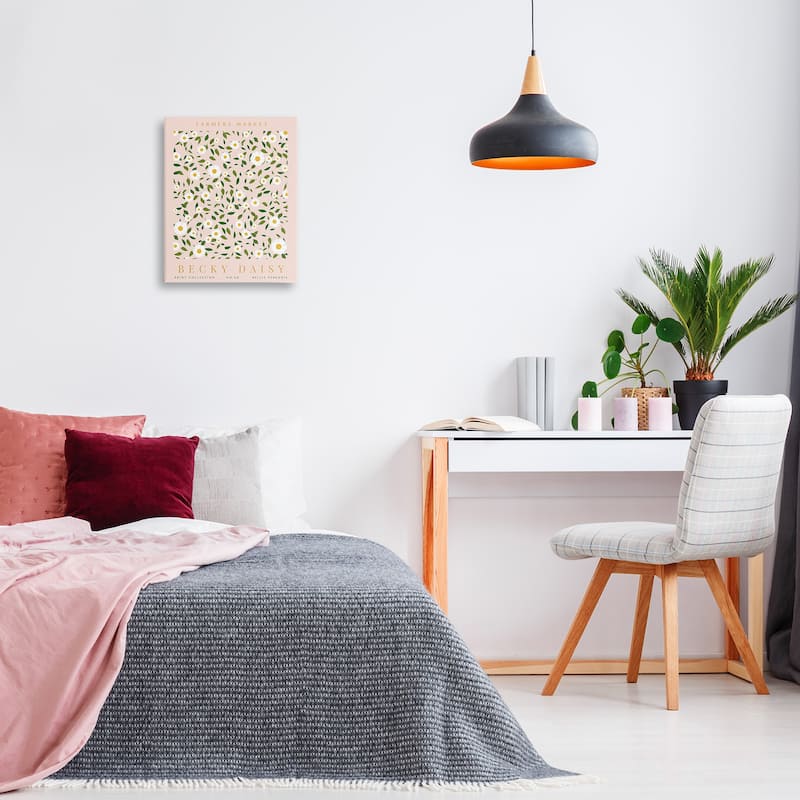 Stupell Minimal Pastel Daisies Canvas Wall Art Design By Kamdon Kreations