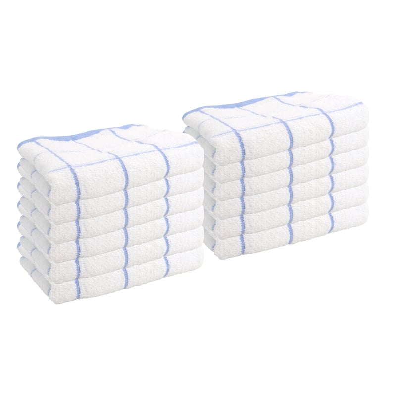 Cooks Linen Kitchen Towels - 12 Pack - 15x25 - Blue