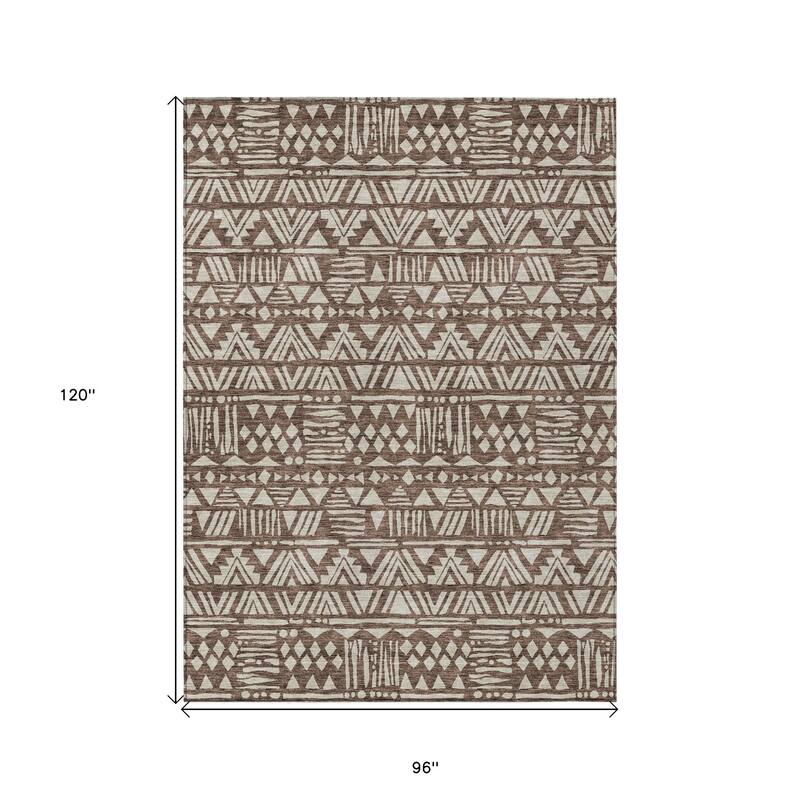 HomeRoots Southwestern Transitional Rectangle Outdoor Rug