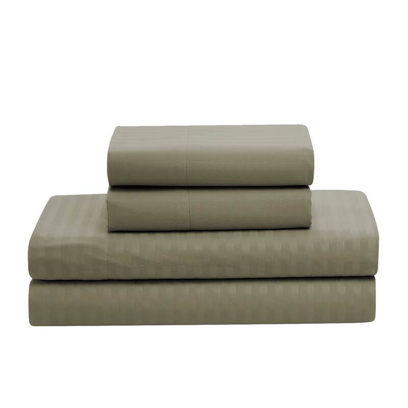 Sweet Home Collection Dobby Stripe 6-Piece Bed Sheet Set