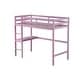 preview thumbnail 11 of 16, Twin High Loft Bed with Safety Guardrail,Built-in desk,Ladder
