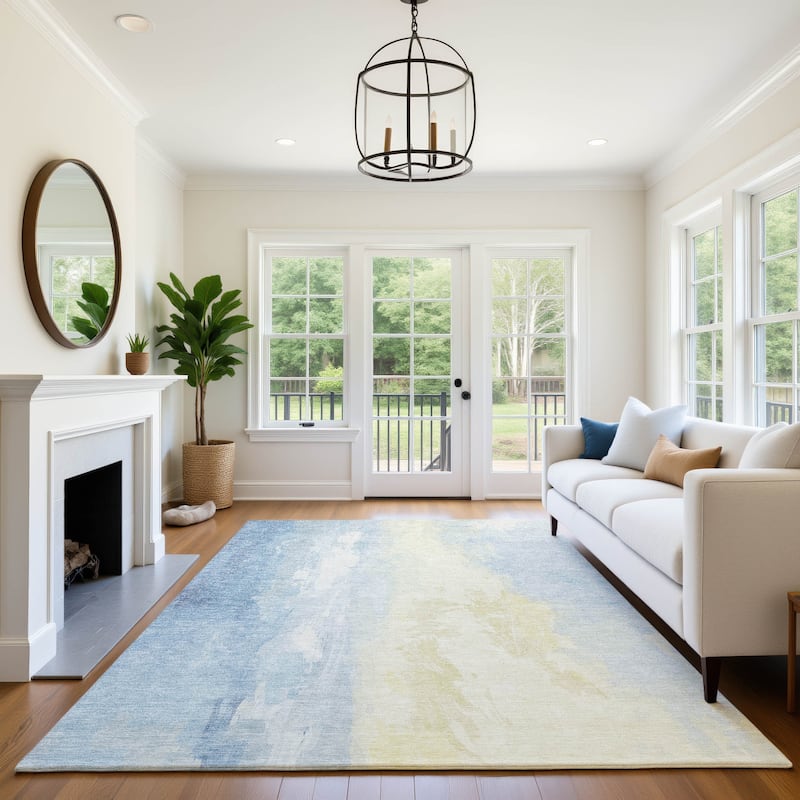 Premium Washable Super Soft Modern Watercolor Mayfield Rug